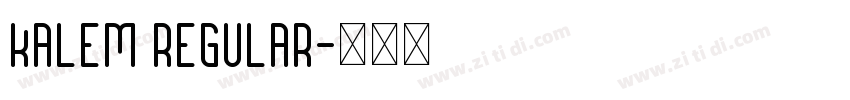kalem Regular字体转换